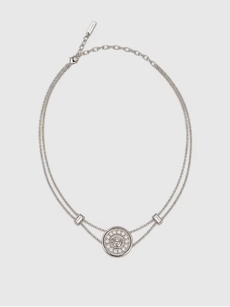Сріблястий ланцюжок Medusa з кристалами Versace