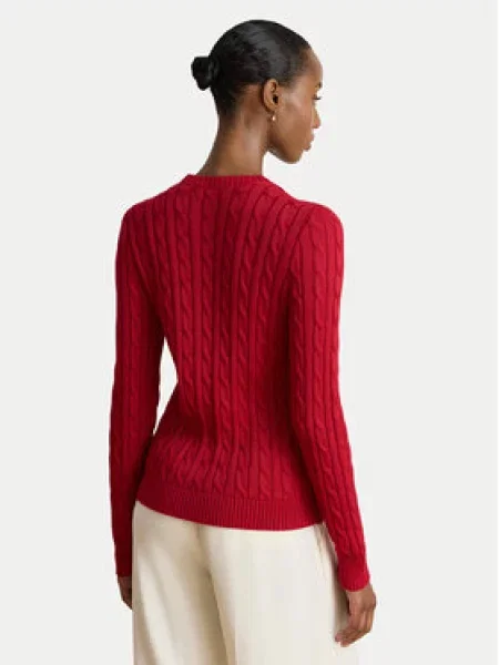 Lauren Ralph Lauren kardigan za žene s pamukom crvena