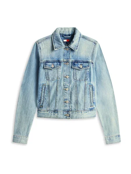 Tommy Jeans Geacă de primăvară-toamnă CLASSIC denim albastru