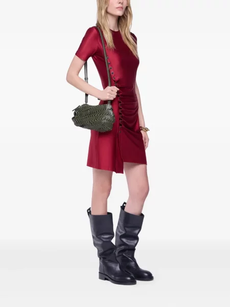 Rochie mini Rabanne scurtă de costum roșu