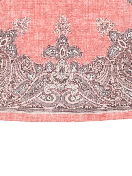 Fular Dell'oglio cu imagine cu model paisley roz