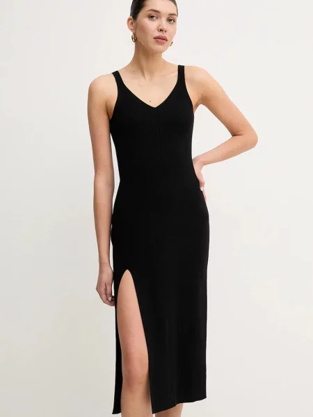 Lacoste rochie midi mulata negru