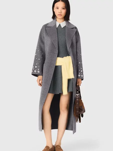 Пальто Maje сіре