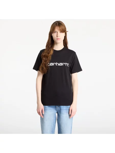 Tričko Carhartt WIP S/S Script T-Shirt Black/ White S bílé