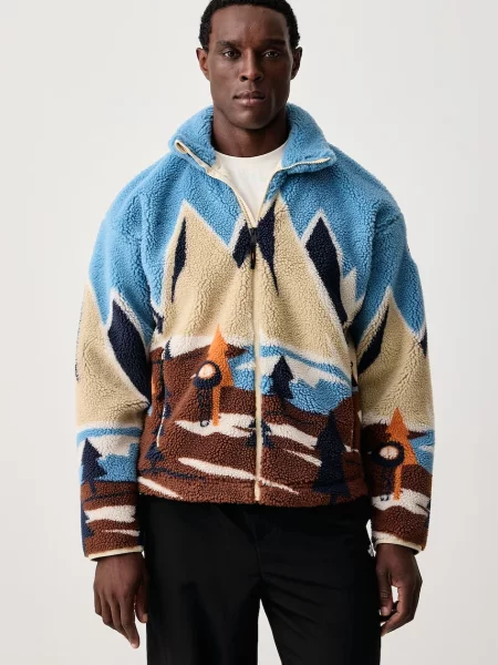 Napapijri hanorac cu pentru bărbați din polar Fleece albastru