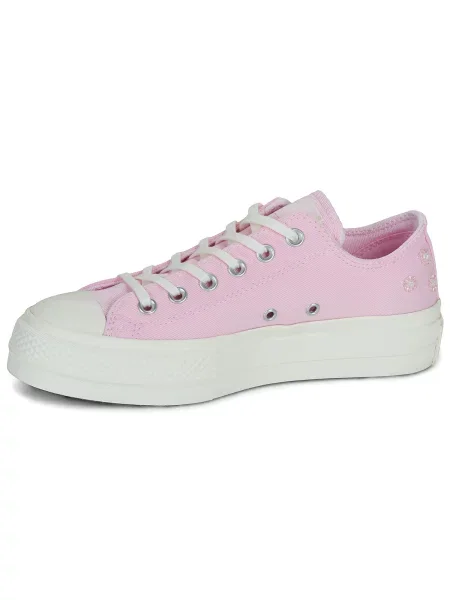 Tenisky Converse Chuck Taylor All Star na platformě s korálky růžové
