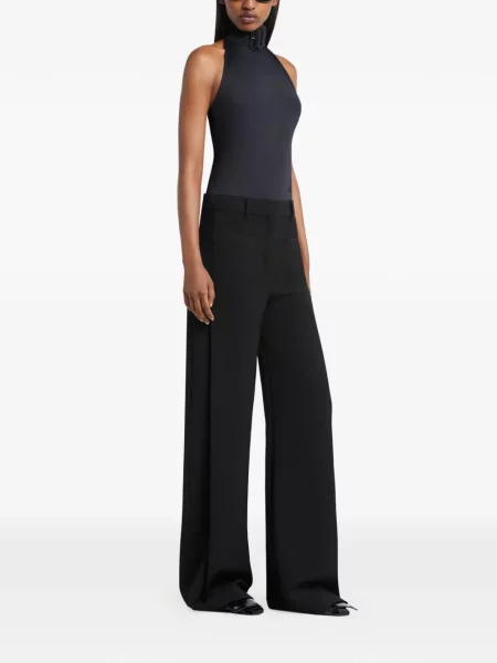 Pantaloni Courreges plisate negru