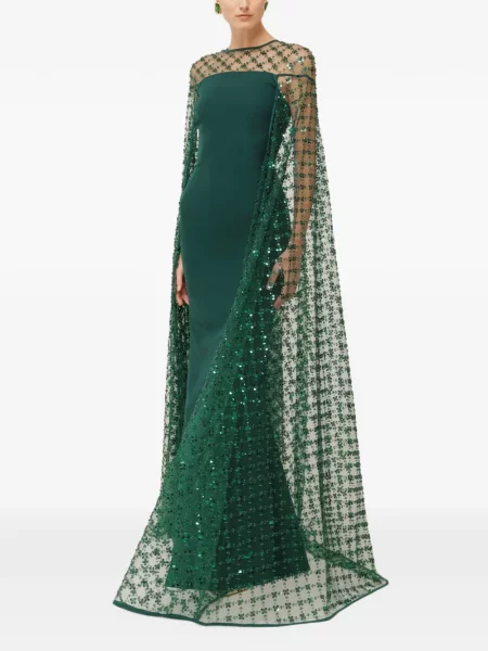 Rochie maxi Nissa din tul verde