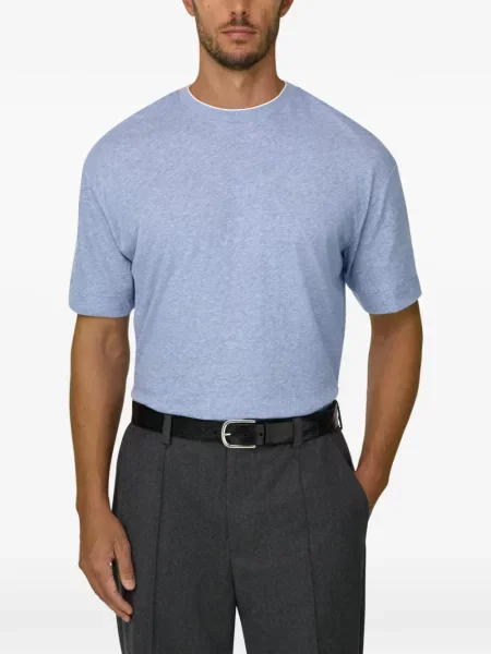 Tricou Boggi Milano din jerseu albastru