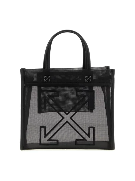 Shopperka Off-white skórzana biała