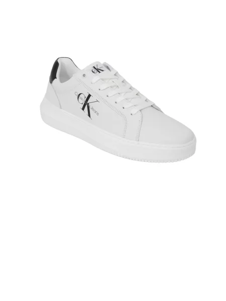 Trampki Calvin Klein Jeans z nadrukiem casual sznurowane białe