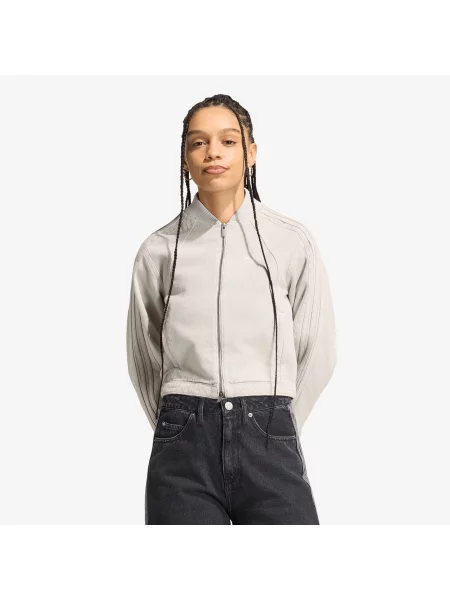 Bunda adidas SST Denim Tracktop Clear Grey Denim L šedá