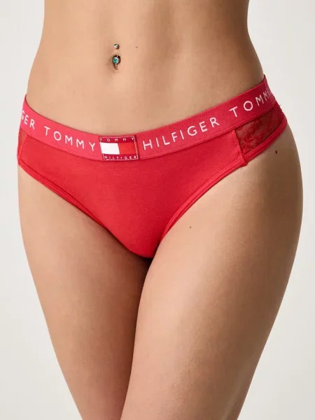 Tommy Hilfiger tanga s bavlnou červené
