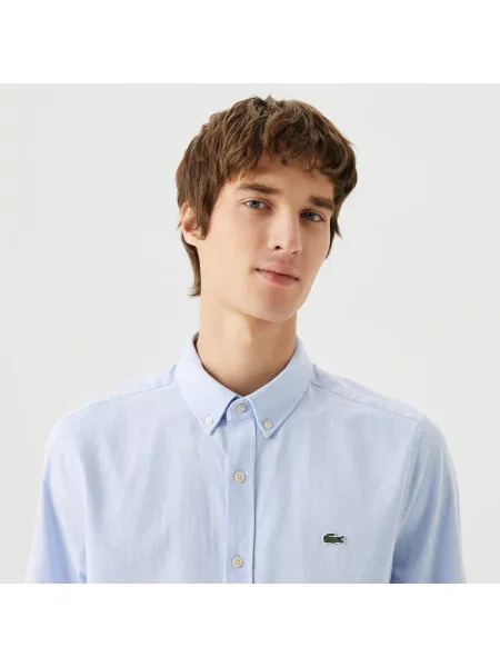 Lacoste Koszula Tkana Lacoste niebieska