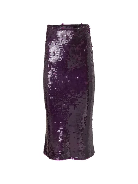 Fustă tip creion Carolina Herrera cu paiete violet