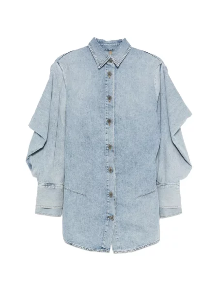 Lung rochie mini The Attico cu volane maro