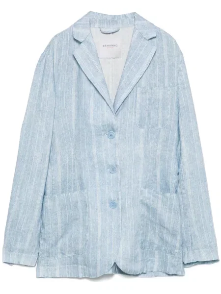 Marynarka Ermanno Firenze w paski niebieska