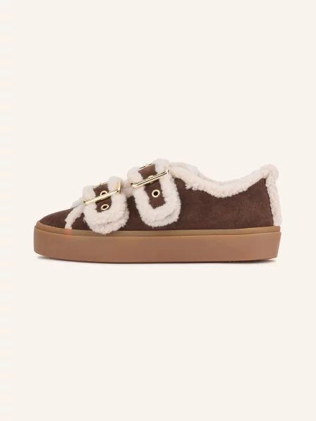 Inuikii Sneakersy Low Velcro tmavě hnědá béžová
