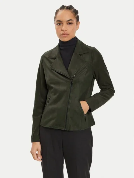 Olsen Geacă din imitație de piele verde