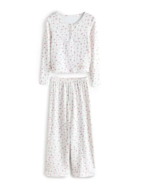 Next Pijamale ecru / verde roșu