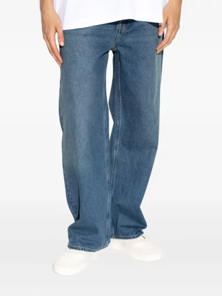 Blugi Allsaints cu 5 buzunare albastru