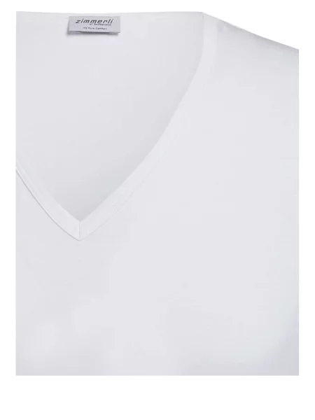 Zimmerli Tričko S Výstřihem Do V Pure Comfort bílá