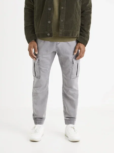 Pantaloni Celio casual gri