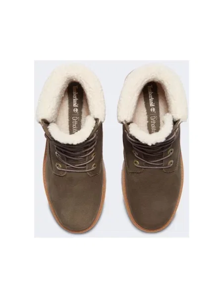 Botki Timberland skórzane w miejskim stylu z kamieniami brązowe