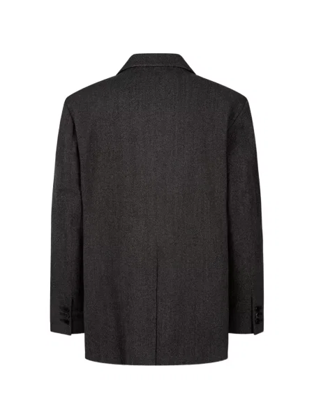 Sacou Tomboy cu model herringbone gri