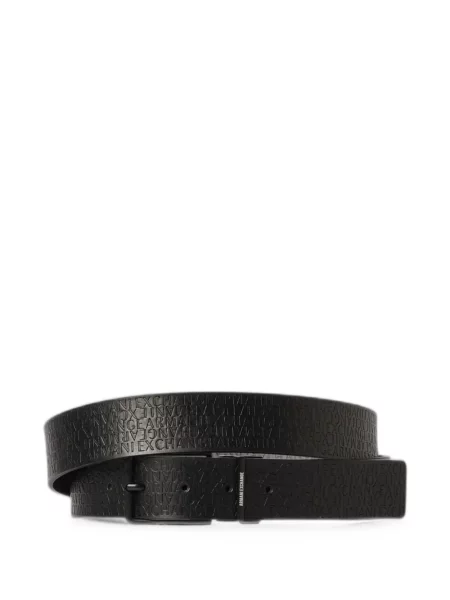 Reversibil curea Emporio Armani cu autograf negru