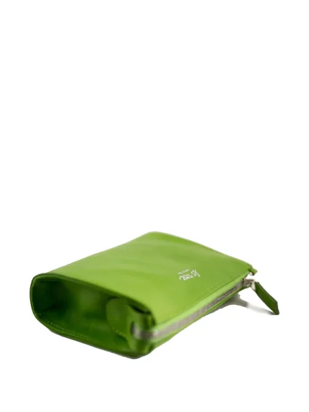 Geanta de piele La Rose din piele verde