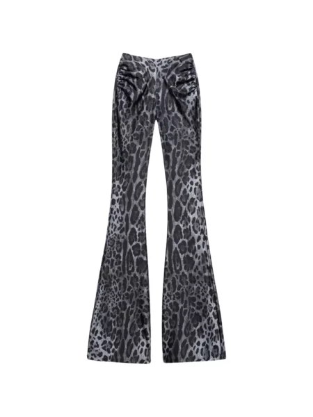 Pantaloni Aniye By cu imagine cu model leopard gri