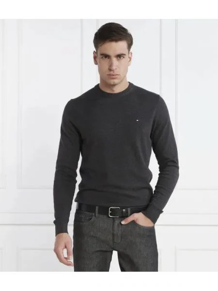 Tommy Hilfiger Pulover cu adaos de cașmir gri