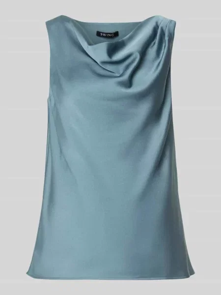 Bluzka o kroju regular fit z satyny Swing