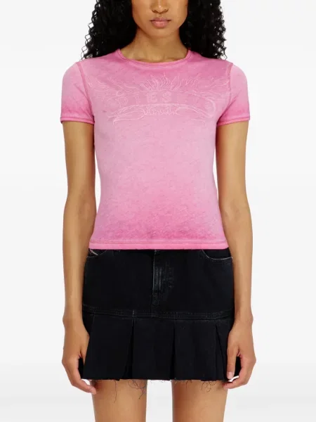 Tricou Diesel cu imagine roz