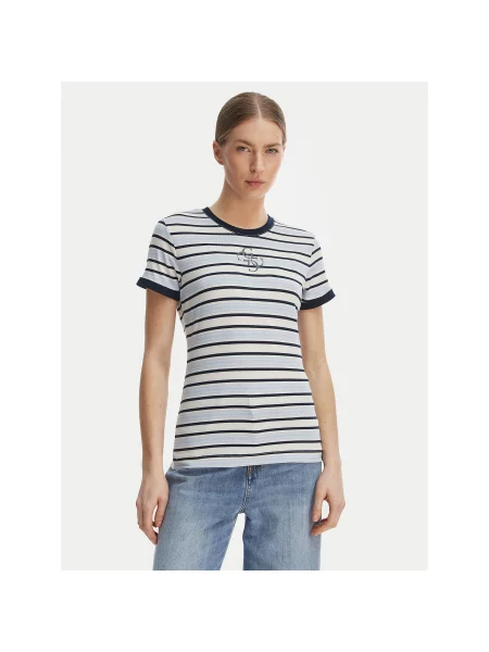 Guess Marškinėliai Classic Fit mėlyna
