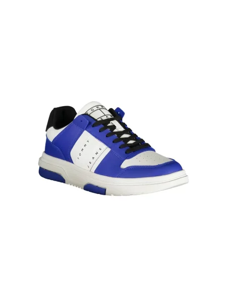 Wielobarwność trampki Tommy Jeans skórzane niebieskie