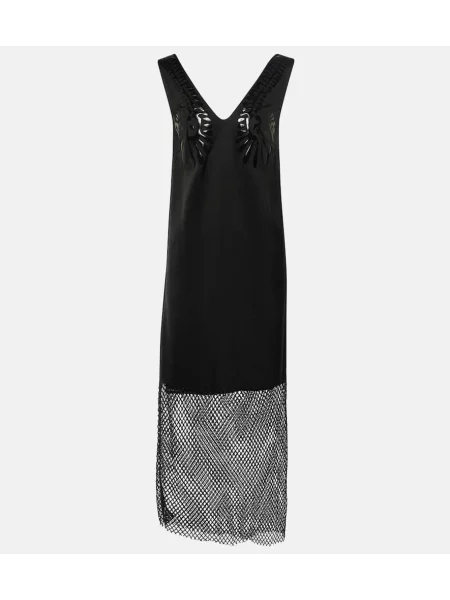 Satynowa sukienka Jacques Wei garniturowa czarna