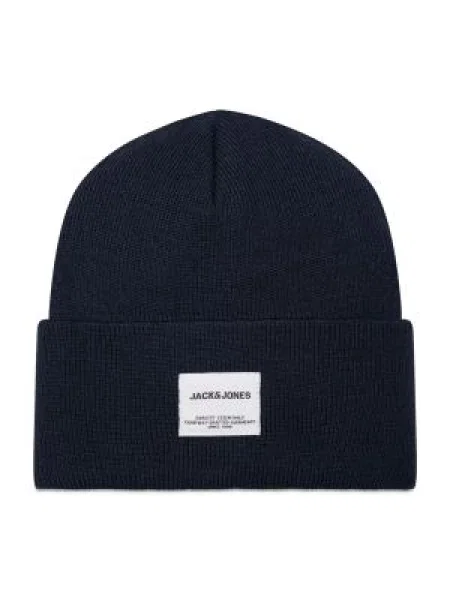 JACK & JONES Megzta kepurė tamsiai mėlyna