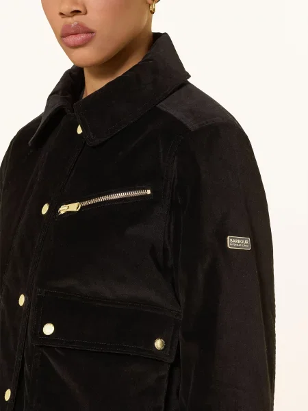 Barbour International Sametová Polní Bunda Hanson černá