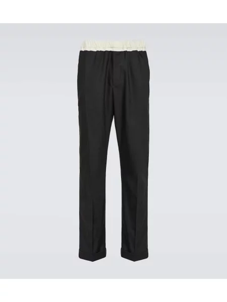 Volnene hlače Wales Bonner črna