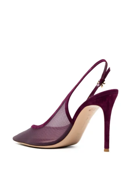 Pantofi cu toc Gianvito Rossi plasă slingback violet