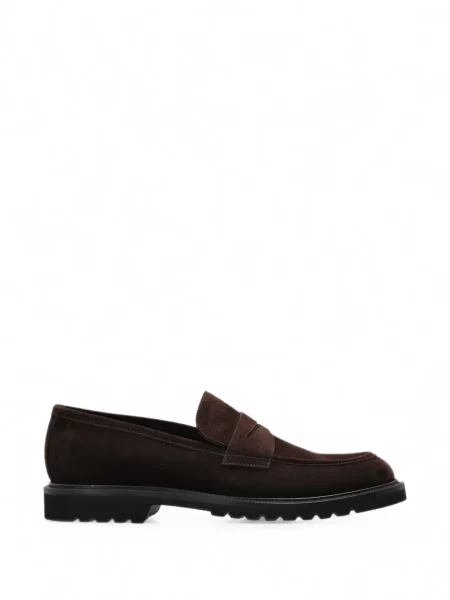 Pantofi loafer Fabi din piele de căprioară maro