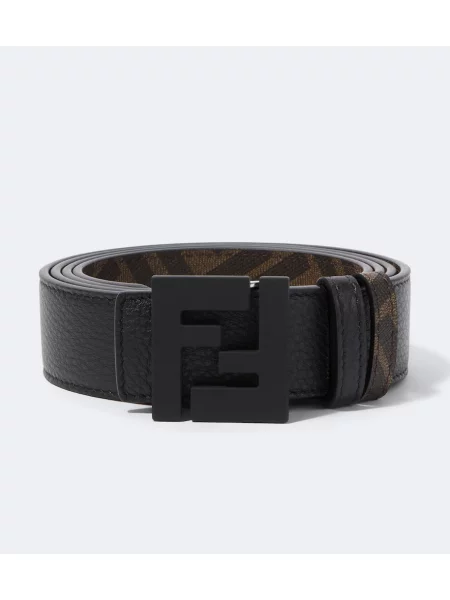 Cu centură reversibil curea Fendi din piele maro
