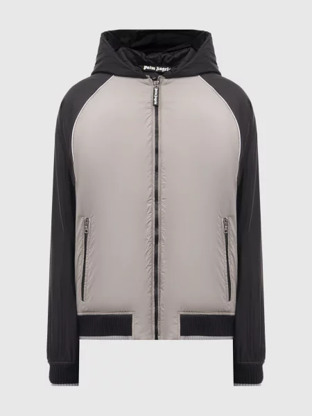 Куртка з принтом логотипа Palm Angels S сіра