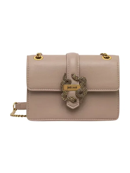 Just Cavalli torebka crossbody z imitacji skóry beżowa