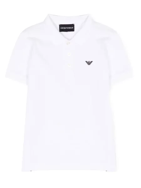 Koszulka polo dziecięca Emporio Armani biała