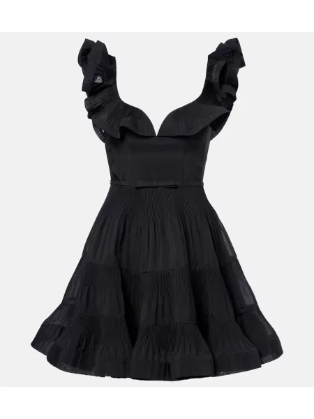 Rochie Zimmermann cu volane plisată roșu