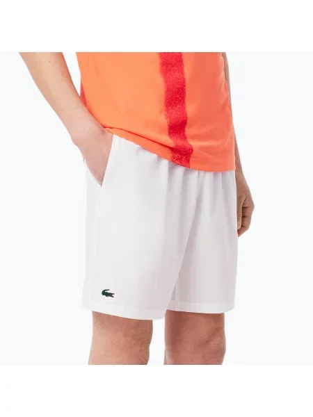 Мъжки шорти за тенис Lacoste white/mango tree red бяло