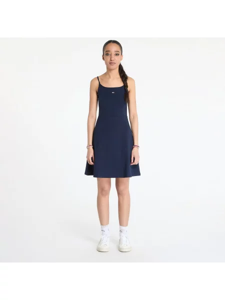 Рокля Tommy Jeans Essential Strap Dress Blue XS тъмносиньо